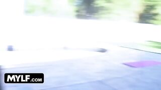 Hot Tia Cyrus gets her pussy railed in yoga pants
