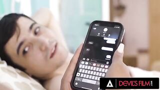 Unhappy Sophia Leone fucks in front of her boyfriend on DeviLs Film
