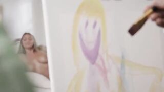 Art class with London River and Kayley Gunner gets wild