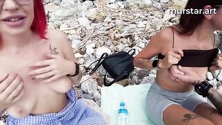 Bloggers paid stupid whores to get fucked outdoors