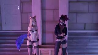 Hentai ahri porn with League of Legends characters in a casting session