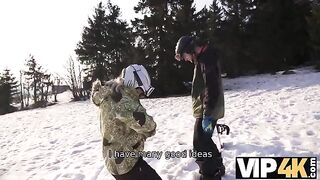 A hot skier picked up a guy and fucked his wife