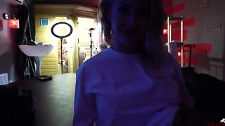 The behind the scene action with Wet Kelly, who can’t stop getting aroused