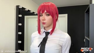 The pretty Makima loves to dominate and fuck hard in a BDSM twist