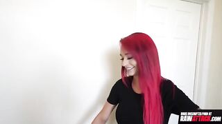 Demi Rhoades, the tattooed slut with pierced nipples, gets fucked hard in this raw tape
