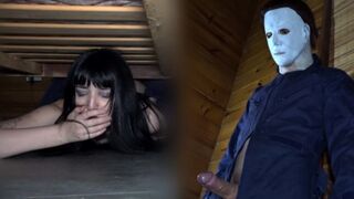 A girl in a Halloween costume was caught and fucked hard by a stranger