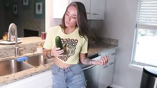 Preparation for a meal can be sometimes quite entertaining, especially when it’s done with a naughty twist in the kitchen
