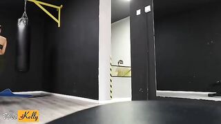 I crushed on my fitness colleague so we fucked in gym toilet