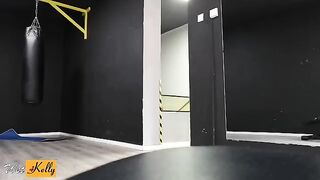 I crushed on my fitness colleague so we fucked in gym toilet