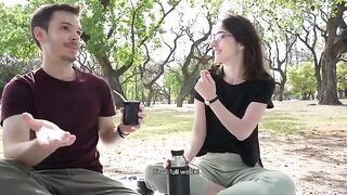 A day at the park turns into a risky public blowjob adventure