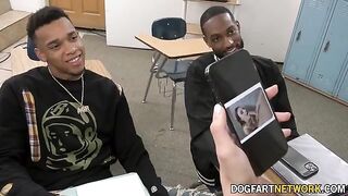 Kenzie Love gets her pussy stuffed with BBC in a hot 2 on 1 action