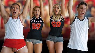 Football Party with Hot Stepmoms Rachael Cavalli and Sedona Reign - MomSwap