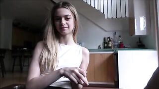 Petite babe Molly Little practices sex with her stepdad