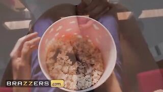 Tina Fire got fucked by Jordi El in the popcorn machine for Brazzers