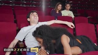 Tina Fire got fucked by Jordi El in the popcorn machine for Brazzers