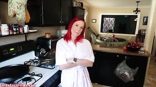 The best friend's mom is craving for a man's cock in the kitchen