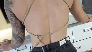 My stepbrother made a mess on my sexy jeans
