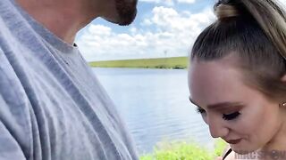 Blonde PAWG AJ Applegate gets fucked outdoors by J-Mac’s huge dick