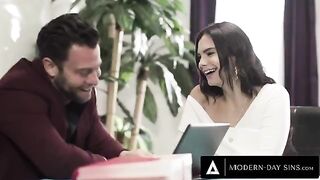 Rough sex continues with Violet Starr despite interruptions
