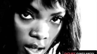 Black sugar babe Ana Foxxx gets her pussy railed by four hungs