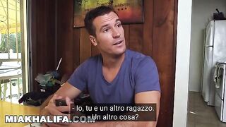 Mia Kahlfia seduced a guy for hardcore sex despite her boyfriend