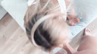 A blue-eyed girl with an excellent physique, Littlebuffbabe, in action