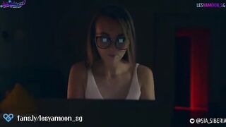 Petite Lesya Moon and Sia Siberia in scary hot Halloween story, exclusive content