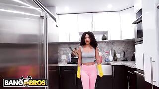 A lovely housekeeper, inspired by the sensual vibe of Babes, gets cleaned up in a steamy scene
