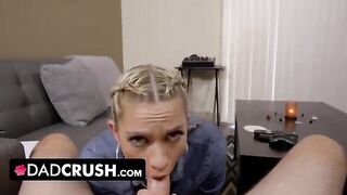 Pervert dad fucks his stepdaughter Khloe Kapri in POV style