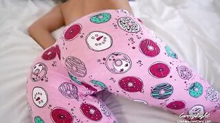 Step mom wakens up to hard cock of step son, he helps her to cum