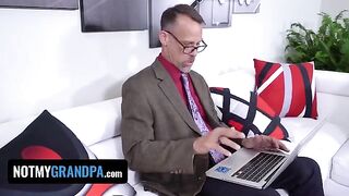 Cute ginger Madi Collins gets fucked by old pervert