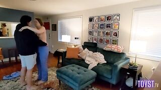 A hot nurse is having fun with her boyfriend when she gets home from her shift