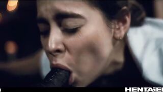 Hot girls getting fucked and creampied by alien monsters in a real-life hentaied scene