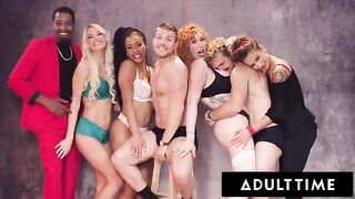 A sexy Christmas orgy with stunning stars, featuring intense action and passionate encounters