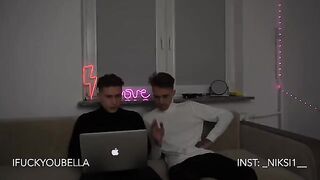 Two whores are having fun with some guys in our company