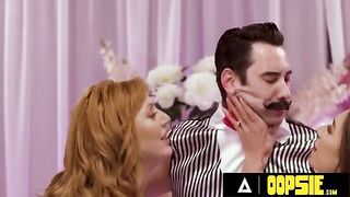 Lauren Phillips and April Olsen play PIN THE SOCK ON THE COCK in an intense threesome