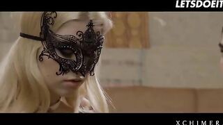Luxury blonde Misha Cross fucked by two cocks in a passionate session