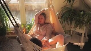 Sensual sex and mutual masturbation on a sunny day