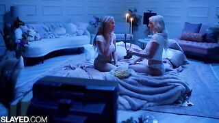 A voluptuous woman has lesbian sex with her hot girlfriend