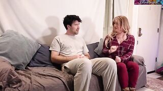 A stepmom puts an end to her stepson's naughty habit