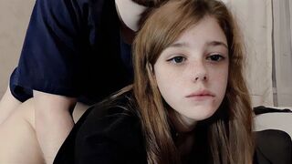 A cute girl is having fun with her roommate in a lazy way