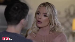 A stepmom is pleasing her stepson in a steamy encounter