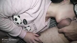 The man made cum shot twice on the girl’s face and body