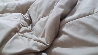 My stepmom with a round ass fucks me in the bed we share