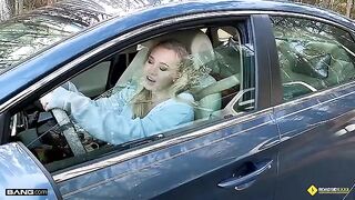 The mechanic managed to repair the car of a busty blonde lady, Bailey Brooke