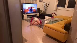 Pervert guy caught watching porn with horny stepsister