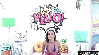 Petite Kylie Le Beau takes a big cock in her tight ass