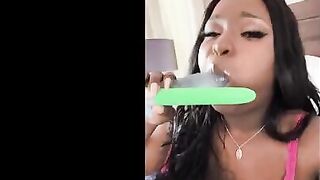 Playful Barbie Crystal took all the dildos from Lily Starfire and got intimate with her man