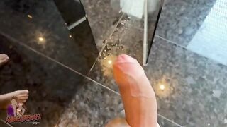 Spying on Austrian chick while she takes shower and jerking off