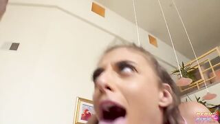 Brunette beauty Gia Derza gets her holes filled with two cocks